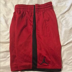 Jordan Kids Red and Black Shorts